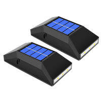 2ชิ้น IP65 Lampu Solar Dinding กันน้ำเปิด/ปิดอัตโนมัติพร้อมเซ็นเซอร์วัดแสงไม่ต้องใช้ลวดไฟสวนพลังงานแสงอาทิตย์โคมไฟติดผนัง LED กลางแจ้งสำหรับลานบ้าน