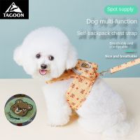 【FCL】♂ Dog traction adjustable pet backpack poodle chest strap cat collar suit dog accessories supplies