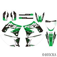 Full Graphics Decals Stickers Motorcycle Background Custom Number For Kawasaki KX250F KXF250 KXF 250 KXF 2009 2010 2011 2012