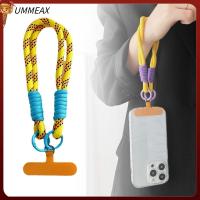 UMMEAX พวงกุญแจแบบห้อย สายคล้องโทรศัพท์ ไนลอนทำจากไนลอน สีลูกอมสี เชือกสำหรับแขวน แบบพกพาได้ สายรัดข้อมือโทรศัพท์ อุปกรณ์เสริมโทรศัพท์