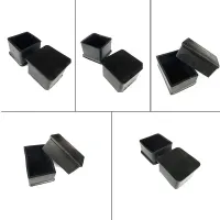 Rectangular/Square Rubber Feet Cover Wear-Resistant Chair Leg Caps Non-Slip Table Foot Protector Pads Pipe Plugs For Furniture