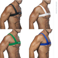 4PCS Elastic Band Harness Men สายรัดไหล่หน้าอก กล้ามเนื้อ Halter เข็มขัด Club Party Hollow เครื่องแต่งกายผู้ชาย Bodysuite Singlet