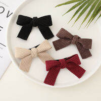 【Forever CY Baby】Girls Plush Bowknot Hairpin Velvet Headdress Clip กิ๊บติดผมสีทึบการ์ตูนขนาดใหญ่