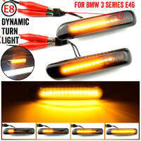 LED แบบไดนามิกด้านข้างไฟเลี้ยว Blinker น้ำไหล Blinker กระพริบสำหรับ BMW E46 320 Limo Coupe Compact Cabriolet