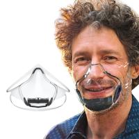 พลาสติก Face_Masks ใสชัดเจนป้องกันหมอก Face_Shield ใสสำหรับผู้ใหญ่อุปกรณ์ช่วยหายใจทางปากจมูกที่มองเห็นได้ชัดเจน Face_Mask ระบายอากาศได้ดี