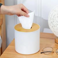 Creative Cylindrical Tissue Box Plastic Tissue Holder Household Supplies Napkin Holder Handkerchief Case Napkin Storage Box Tissue Holders