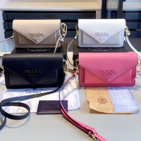 (with gift box) pradaˉ2023 New Saffiano Envelope Bag Simple and generous womens crossbody bag