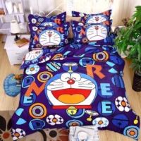 ?(Doraemon)ชุดผ้าปูที่นอน พร้อมผ้านวม(ครบชุด)สินค้าพร้อมส่ง