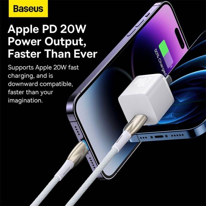 baseus-usb-pd-20w-ไปยังไฟส่องสว่างสายสำหรับ-iphone-14-13-12-11-pro-max-สายชาร์จเร็ว-type-c-usb-c