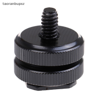 taoranbupxz 1/4 Hot Shoe Mount ผู้ถือโทรศัพท์ Dual NUT Cold SHOE ADAPTER Bracket อุปกรณ์เสริม