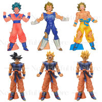 Anime Action Figures Son Goku Kakarotto สีบลอนด์สีฟ้าสีดำ Goku Roar Vegeta PVC รุ่นของเล่น Collection