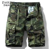 Men Camouflage Cotton Loose Casual Cargo Shorts Men Summer Tactical Jogger Shorts Men Multiple Pockets Five Points Shorts Men