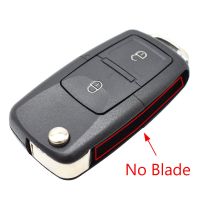 New prodects coming 2 Buttons Key Shell For VW Golf Bora Lupo Passat Polo Transporter Sharan Fox Amarok Remote Fob Case Cover Replacement No Blade