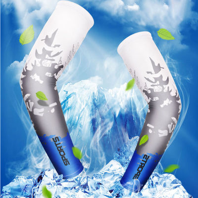 ผู้ชาย Cooling Arm Sleeves Cover Cycling Run Fishing UV Sun Protection Outdoor Arm Sleeves EDF88