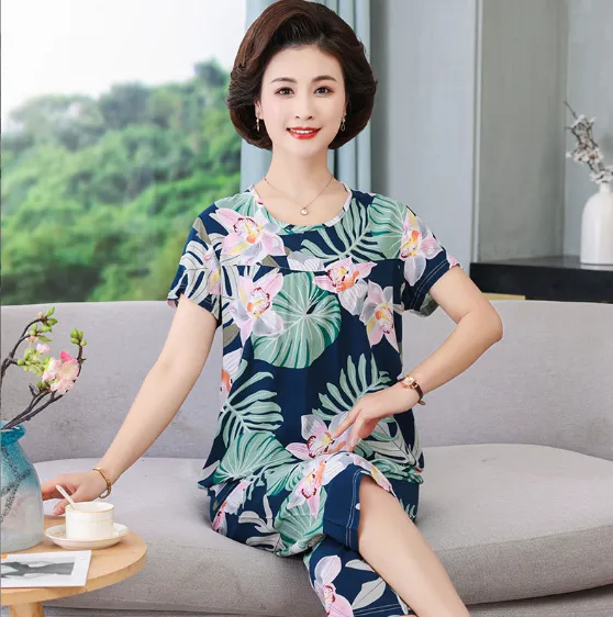 Đồ Bộ Cho Mẹ B79 - Bộ Đồ Trung Niên Nữ Đẹp - Mẫu Quần Áo Kiểu Dáng