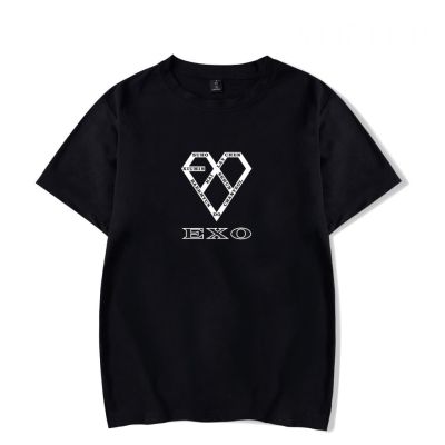 Exo T Shirt Popular Letters Print Hop Tshirt Loose Tees 100% cotton T-shirt