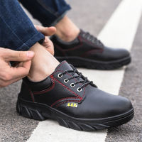 Safety shoes?PU รองเท้าเซฟตี้ รองเท้าหัวหล็ก รองเท้าทำงาน รองเท้าปีนเขา รองเท้าป้องกัน ระบายอากาศได้ดี