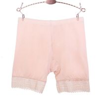 Sinstrong Modal Lace Safety Short Pants Women Seamless Underwear Mid-Waist Plus Size Panties Anti-Light Safety Shorts