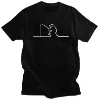 Classic Funny La Linea Fishing T Shirt Men Short-sleeve Animation Art Comedy T-shirt Streetwear Tee Top Pre-shrunk Cotton Tshirt XS-6XL