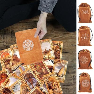 Tarot Bag Moon Star พิมพ์ Oracle Cards Bag Velvet Storage Pouch With Drawstrings สำหรับผู้ที่ชื่นชอบไพ่ทาโรต์,กระเป๋ากำมะหยี่ขนาดเล็กสำหรับไพ่ทาโรต์,Runes, Dice Storage