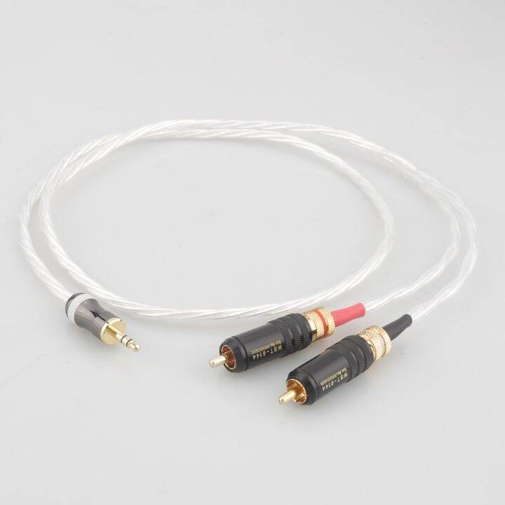 hifi-nordost-odin-audiophile-สีเงิน-aux-ชุดหูฟัง3-5มม-ไปยังแจ็ค2rca-สัญญาณเสียงสายคอมพิวเตอร์และการเชื่อมต่อเครื่องเสียง