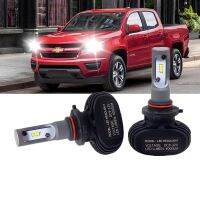 2PC 9005ไฟหน้ารถมอเตอร์ไซค์แบบ LED แสงแรงสูงสำหรับ Chevy Colorado 2004-2016 80W สีขาว6000K