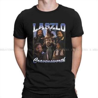 What We Do In The Shadows Tshirt For Men Laszlo Cravensworth 90S Design Soft Casual Tee T Shirt Novelty Trendy Fluffy