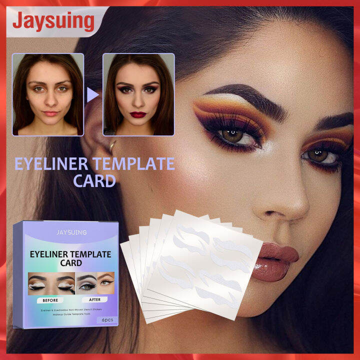Jaysuing Eye Makeup Stencils Winged Eyeliner Stencil Template Shaping