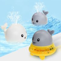 【cw】 New Baby Spray Shower Swim Pool Bathing Electric Whale with Music for Kids 1