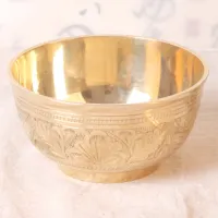 6" yellow brass Cuprum lunch Bowls decorative antique copper bowls 6 inch Creative rice bowl Snack noodles salad cutlery gifts