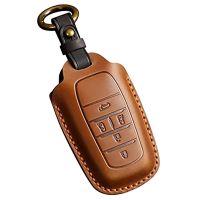 【cw】 Car Key Cover For Toyota Alphard PU Leather 5 Button Remote Key Cover Protective Case Keyless Leather Jacket Bracket