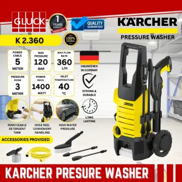 Karcher K3 HR Plus KAP 120 Bar High Pressure Cleaner Water Jet with Wheels  and Hose Reel 1.599-261.0 Waterjet