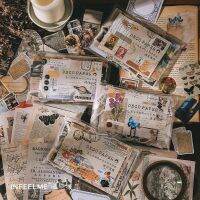 200 Pcs อุปกรณ์สิ้นเปลืองสำหรับสมุดปิดภาพ Pack สำหรับ Journaling Diy Vintage Scrapbook ชุดสติ๊กเกอร์ตกแต่งธรรมชาติ Retro Collection