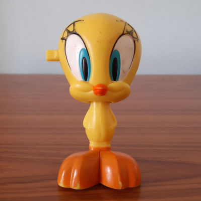 (มือสอง) นก Tweety ทวิตตี้ จาก The Looney Tunes Show ไขลานเดินได้ ของเล่นยุคเก่า ของโบราณ McDonald แมคโดนัลด์ Happy Meal Figure Model