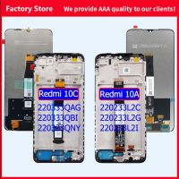 จอ LCD แบบดั้งเดิมเหมาะสำหรับ Xiaomi Redmi 10A 10C 220233L2I 220333QNY 220333QAG 220233L แสดงจอแอลซีดีพร้อมกรอบ2G และประกอบหน้าจอสัมผัส