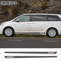 Carbon Fiber Sport Stripes Car Door Side Skirt Sticker For-Toyota SIENNA Auto Body Decor Vinyl Decals Racing Styling Accessories