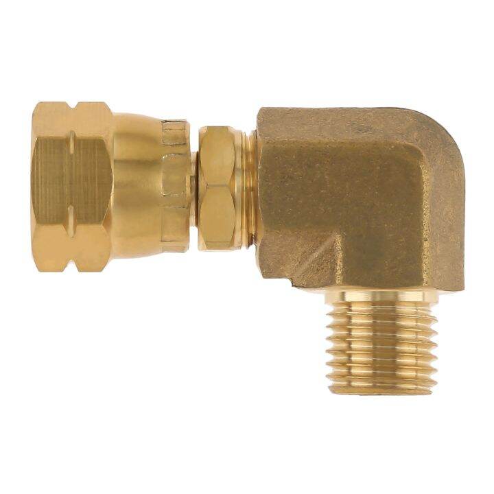 LPG Brass Connection Angle 90 Degree 1/4 quot; Left hand Thread BBQ Gas Heater Gas Cooker