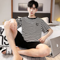 Pajamas MenS Summer Thin Cotton Short -Sleeved Shorts, Young Student Kravs, Home Service Manufacturers Direct Sales New