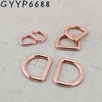 10mm 13mm 15 19mm 25mm 30mm Rose gold bags polished nickel inside bags metal accessory alloy round welded d ring DIY Bag Parts