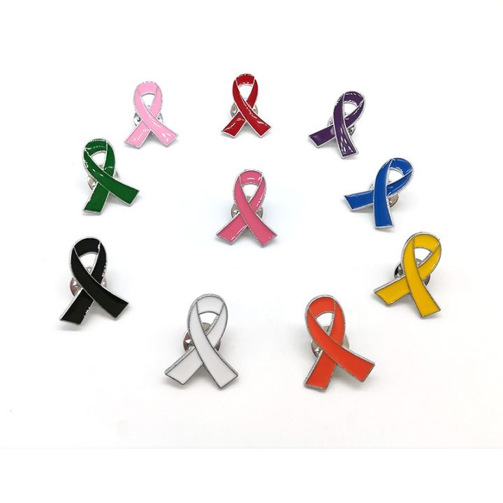 【yf】 Pink Breast Cancer Enamel Pins Prevention Awareness Badge Brooches Th