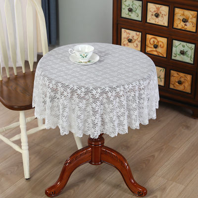ผ้าปูโต๊ะกลมผ้าปูโต๊ะสีขาวลูกไม้ Xinyi3สำหรับงานเลี้ยงห้องรับประทานอาหารของตกแต่งบ้าน