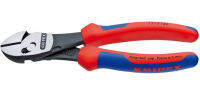 Knipex Tools 73 72 180 BK TwinForce High Performance Leverage Diagonal Cutter with Comfort Grip Handle, Red/Blue