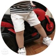 Quần Short Đùi Kaki Trơn Rách Cho Bé Trai & Bé Gái