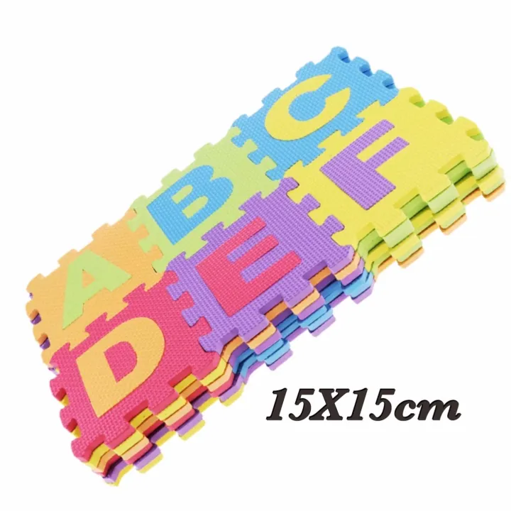 36PCS 15x15 Alphabet & Numbers Puzzle Mat EVA Foam Baby Crawling Mat