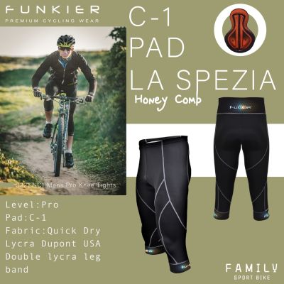[ผ่อน 0%]กางเกงจักรยานขาสามส่วน Funkier LA SPEZIA Honey Comb Limited edition S-2277-C1