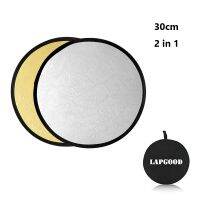 jfjg♙☞  30cm Round Reflector Handheld Multi-folding Plate Suitable Gold Photography Studio