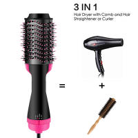 1000W One Step Hair Dryer &amp; Volumizer Hot Air Brush Styler Negative Ion Generator Hair Straightener Curler for Woman