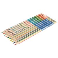 ❍♣ 10Pcs Rainbow Colorful Lead Pencil 4 Mixed Colors Multicolor Student DIY Graffiti Drawing Pencil Children Kid Stationery Fitting