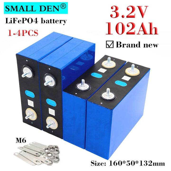 14PCS New 3.2V 102Ah Lifepo4 Rechargeable Battery 3C High Power DIY