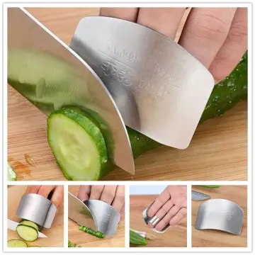 Finger Guards For Cutting Stainless Steel Finger Protector For Cutting Food  Adjustable Knife Finger Guard Chop Guard Thumb Guard Peelers Anti-Cut